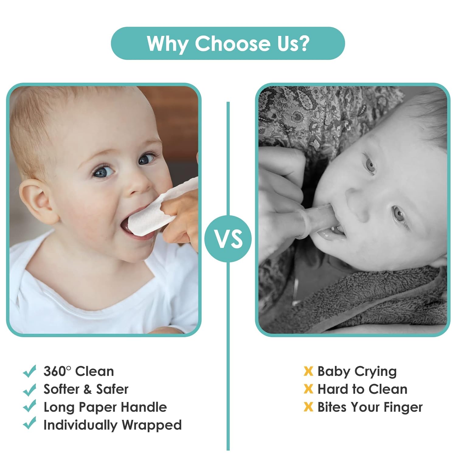 dearlomum Baby Tongue Cleaner, Newborn Toothbrush, 48PCS Disposable Infant Toothbrush Clean Mouth,Gauze Gum Cleaner Oral Cleaning Stick Dental Care for 0-36 Month - Image 6